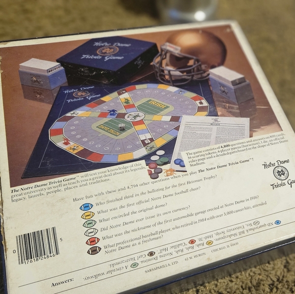 Vintage Notre Dame 1985 Trivia Game Fighting Irish College All Pieces - Picture 4 of 7